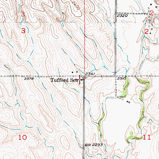 Topographic Map of Tufford School (historical), NE