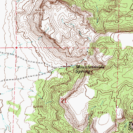 Topographic Map of Mountainside Spring, AZ
