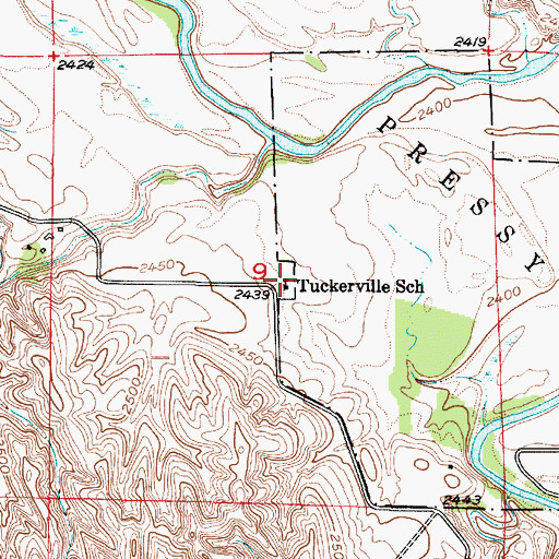 Topographic Map of Turkerville School (historical), NE