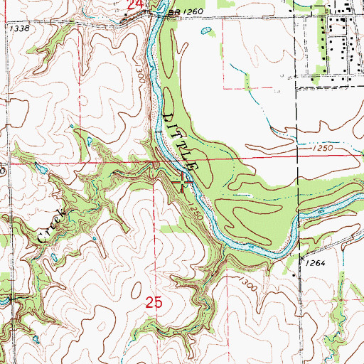 Topographic Map of Turkey Creek, NE