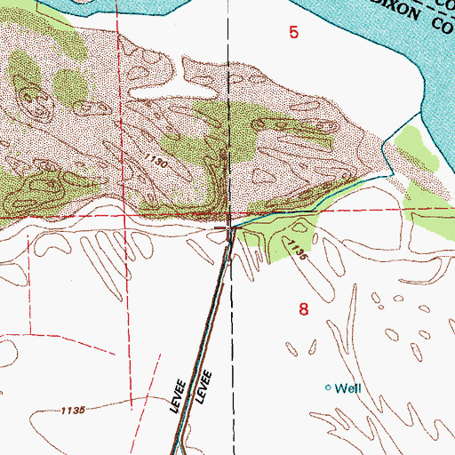 Topographic Map of Turkey Creek, NE