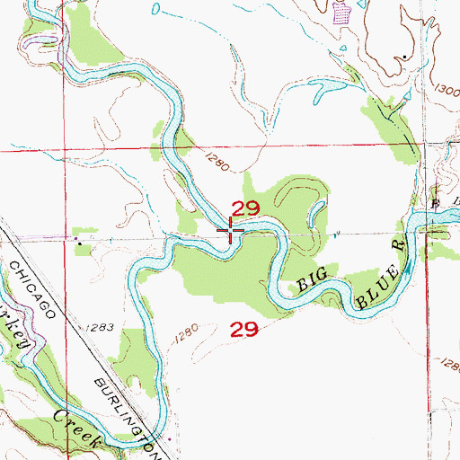 Topographic Map of Turkey Creek, NE