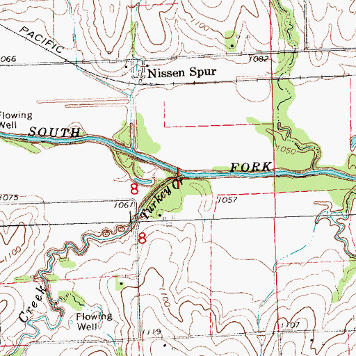Topographic Map of Turkey Creek, NE