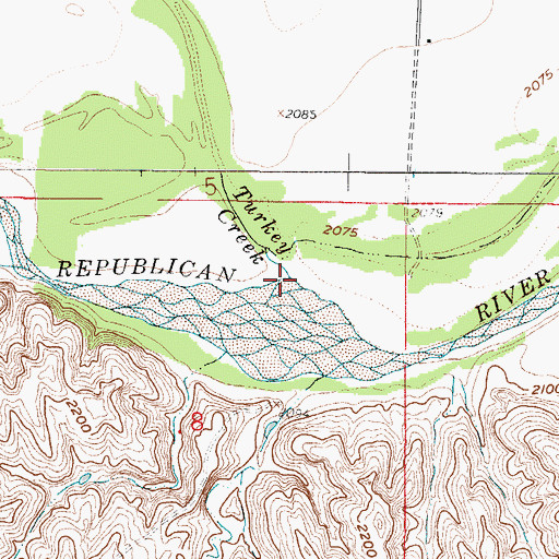 Topographic Map of Turkey Creek, NE
