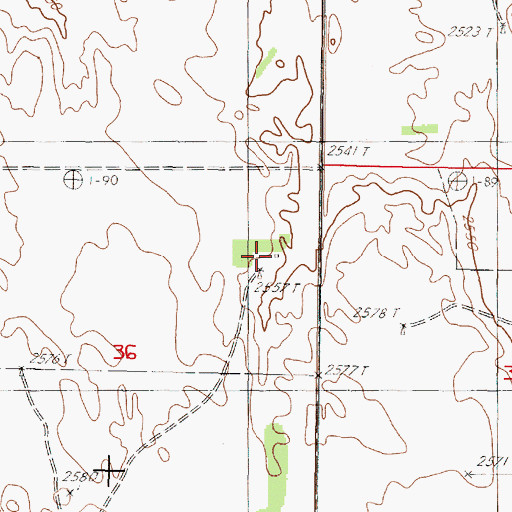 Topographic Map of Turner Ranch, NE
