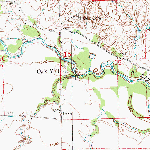Topographic Map of Turtle Creek, NE