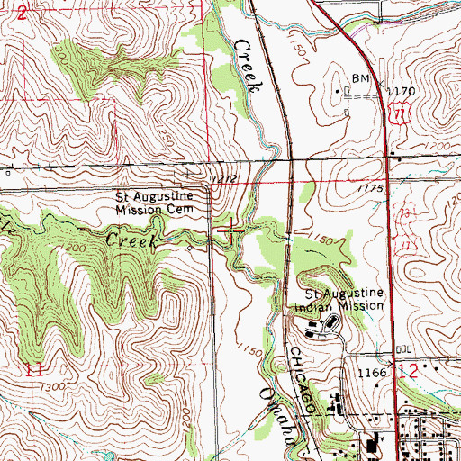 Topographic Map of Turtle Creek, NE