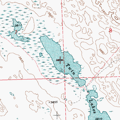 Topographic Map of Twin Lake, NE