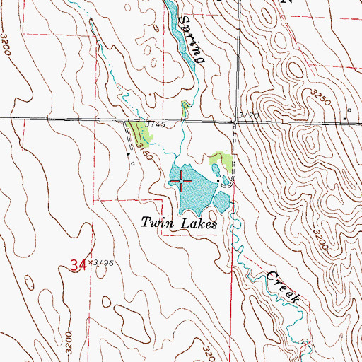 Topographic Map of Twin Lakes, NE