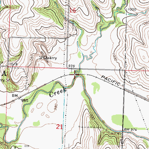 Topographic Map of Tyson Creek, NE