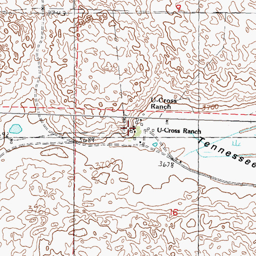 Topographic Map of U-Cross Ranch, NE