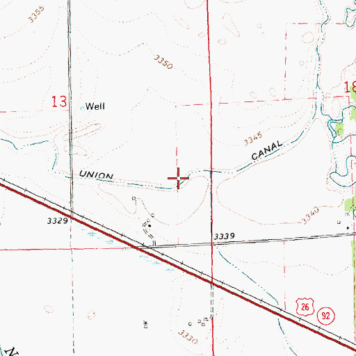 Topographic Map of Union Canal, NE