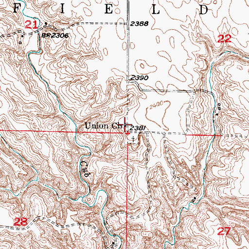 Topographic Map of Union Church, NE