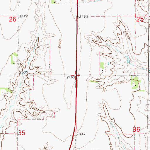 Topographic Map of Union Ridge, NE