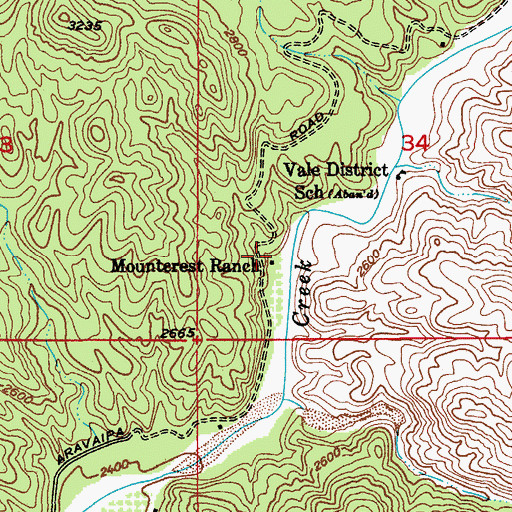 Topographic Map of Mounterest Ranch, AZ