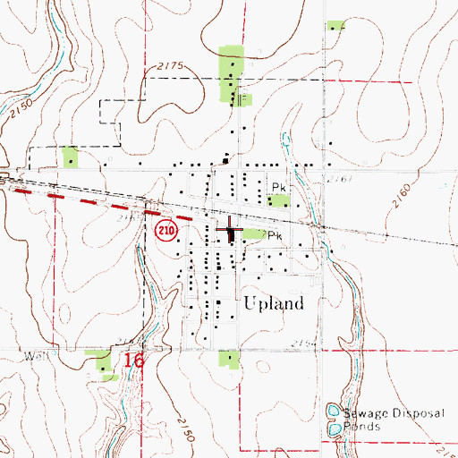 Topographic Map of Upland, NE
