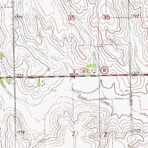 Topographic Map of Upland School, NE