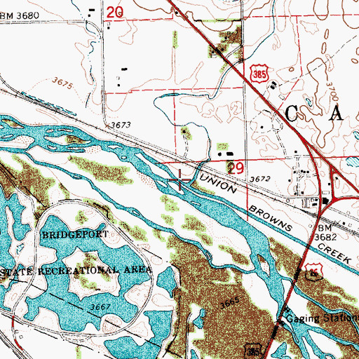 Topographic Map of Upper Dugout Creek, NE