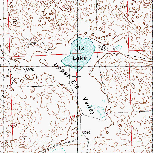 Topographic Map of Upper Elk Valley, NE