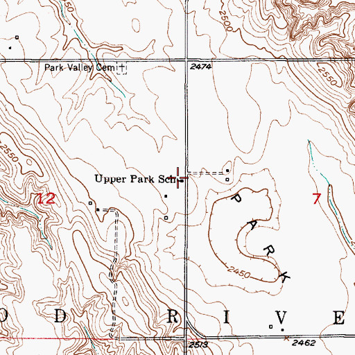 Topographic Map of Upper Park School, NE