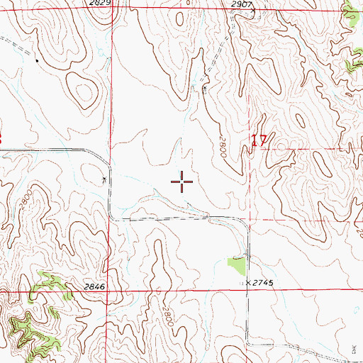 Topographic Map of Upper Powell Canyon, NE