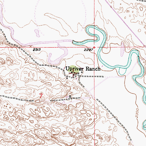 Topographic Map of Upriver Ranch, NE