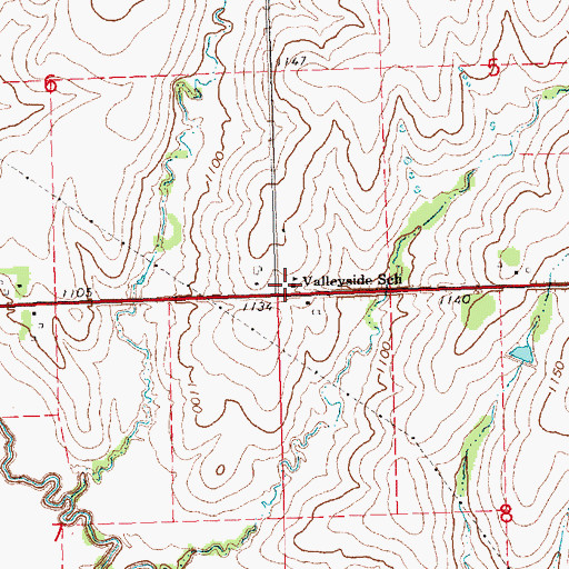 Topographic Map of Valleyside School (historical), NE
