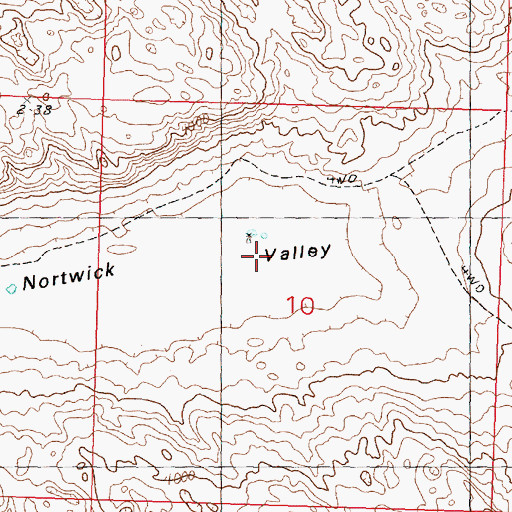 Topographic Map of Van Nortwick Valley, NE