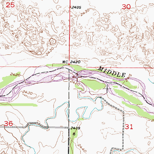 Topographic Map of Victoria Creek, NE