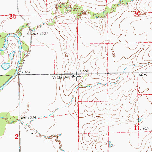 Topographic Map of Vilda School, NE