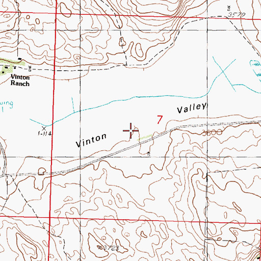Topographic Map of Vinton Valley, NE