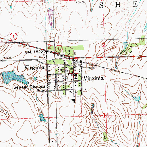 Topographic Map of Virginia, NE