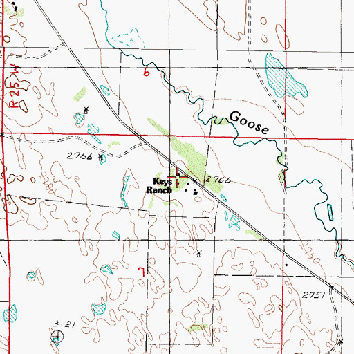 Topographic Map of Vobdy Ranch, NE
