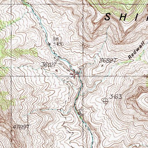 Topographic Map of Muav Canyon, AZ