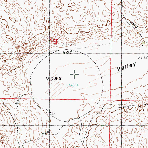 Topographic Map of Voss Valley, NE