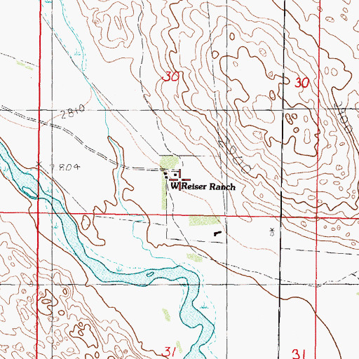 Topographic Map of W Reiser Ranch, NE