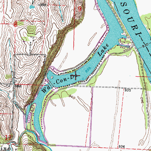 Topographic Map of Wa Con-Da Lake, NE