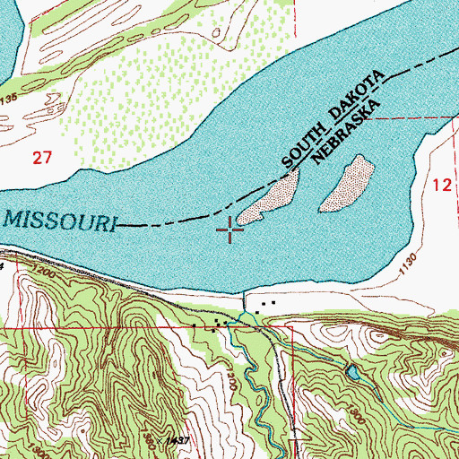 Topographic Map of Walnut Creek, NE