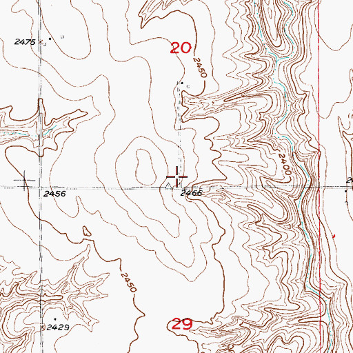 Topographic Map of Walnut Grove School, NE