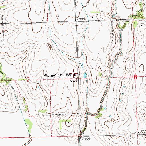 Topographic Map of Walnut Hill School (historical), NE