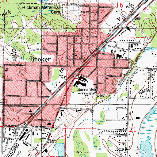 Topographic Map of Harris Elementary School, AR