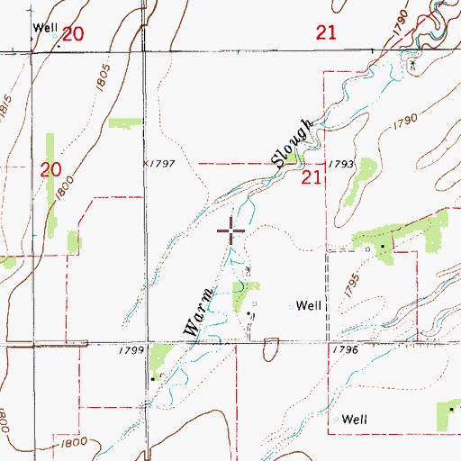 Topographic Map of Warm Slough, NE