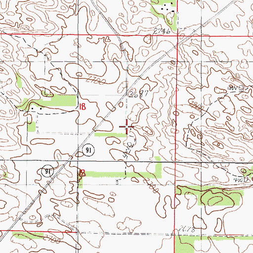 Topographic Map of Warren School, NE
