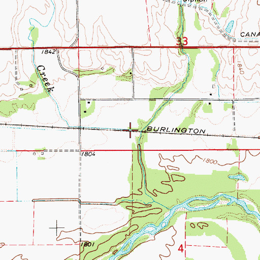 Topographic Map of Wasp Creek, NE