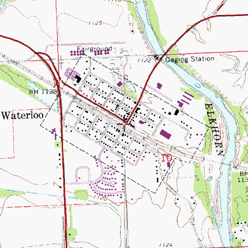 Topographic Map of Waterloo, NE