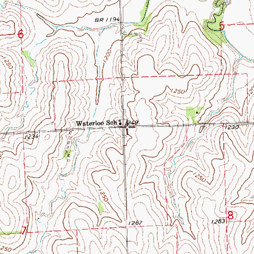 Topographic Map of Waterloo School (historical), NE