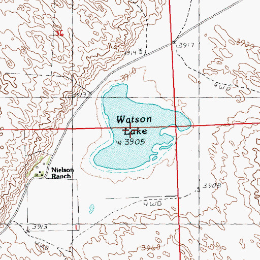 Topographic Map of Watson Lake, NE