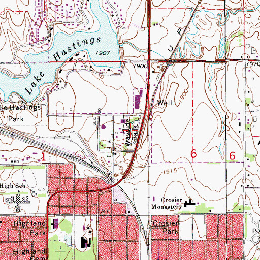 Topographic Map of American Legion Park, NE