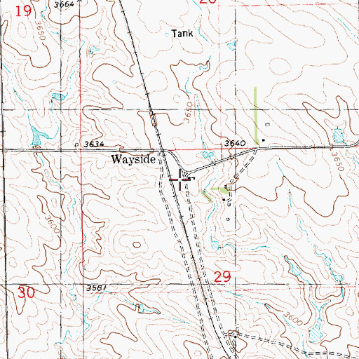 Topographic Map of Wayside School, NE