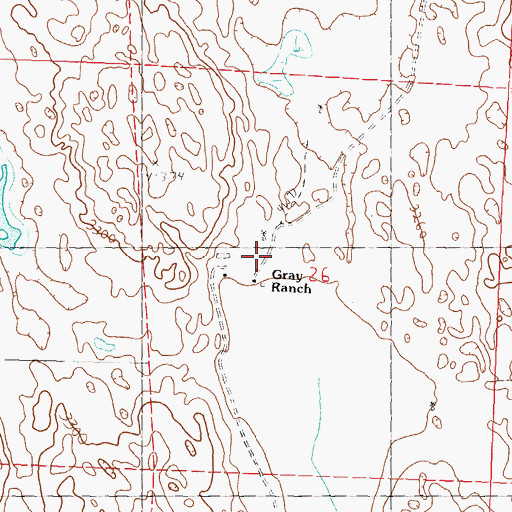 Topographic Map of Weber Ranch, NE
